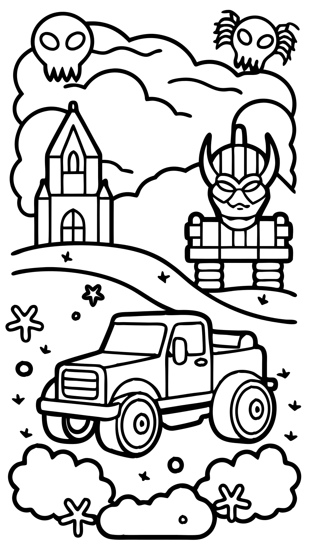 grave digger coloring pages